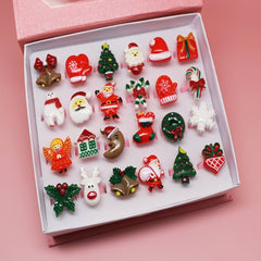 24 Pieces Girl Jewelry Ring Adjustable Christmas Kids Play Rings