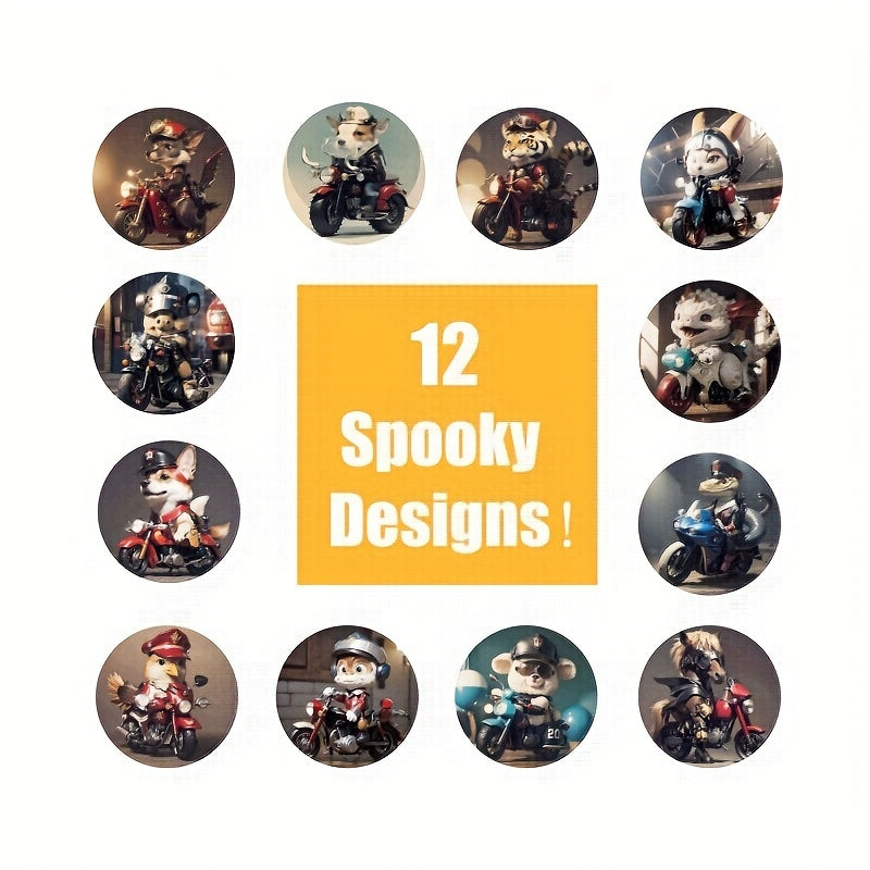 500pcs Animal Cow Cartoon Motorcycle Stickers for Teacher Rewards and Sealing