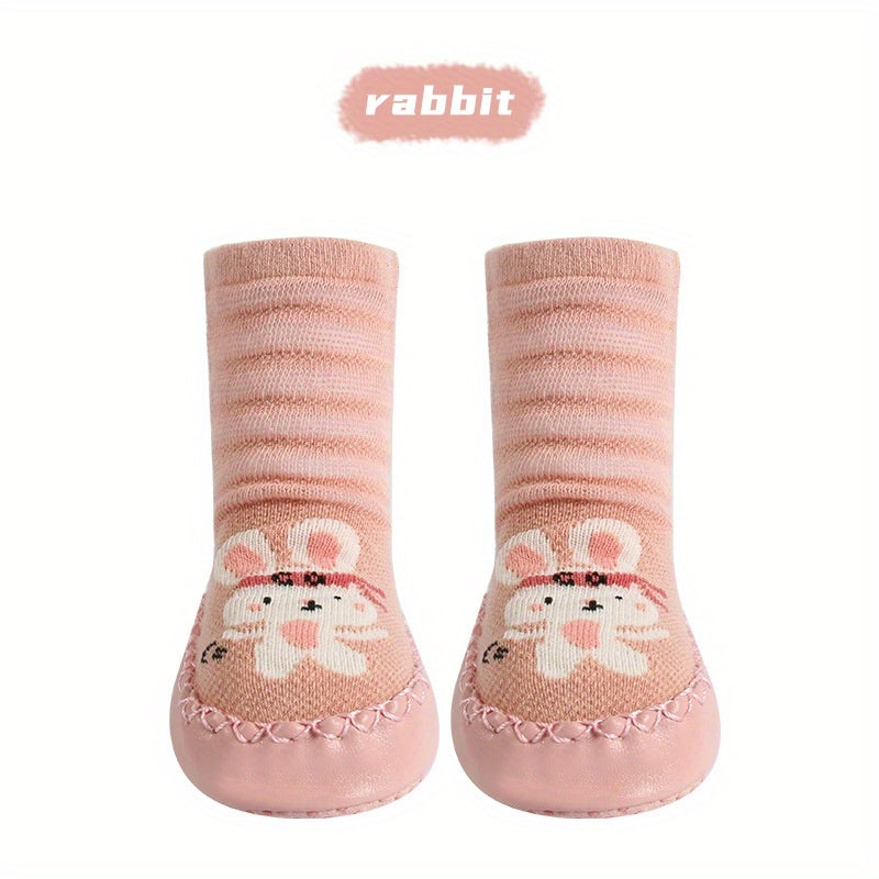 Baby Toddler Cartoon Animals Shoe Socks Dot Glue Floor Socks