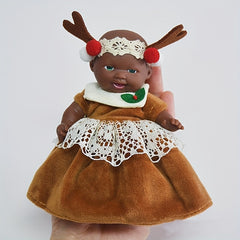 2pcs Reborn Dolls Toy Soft Vinyl Dolls Set Christmas Gift