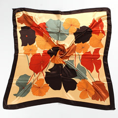 Print Silk Satin Scarf Female Shawls Head Scarf For Ladies