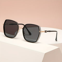Large Polygon Sunglasses Glitter UV400 Sun Shades Glasses Women