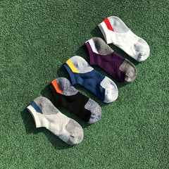 Men's Mid Crew Sport Socks Shock Absorption Athletic Socks