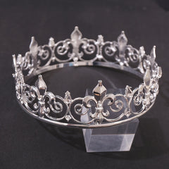 Royal Round Crown Metal Crowns And Tiaras For Cosplay Prom Party Decorations