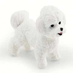 Realistic Dog Figurine Chihuahua Poodle Shih Tzu Maltese Pug Durable PVC Collect
