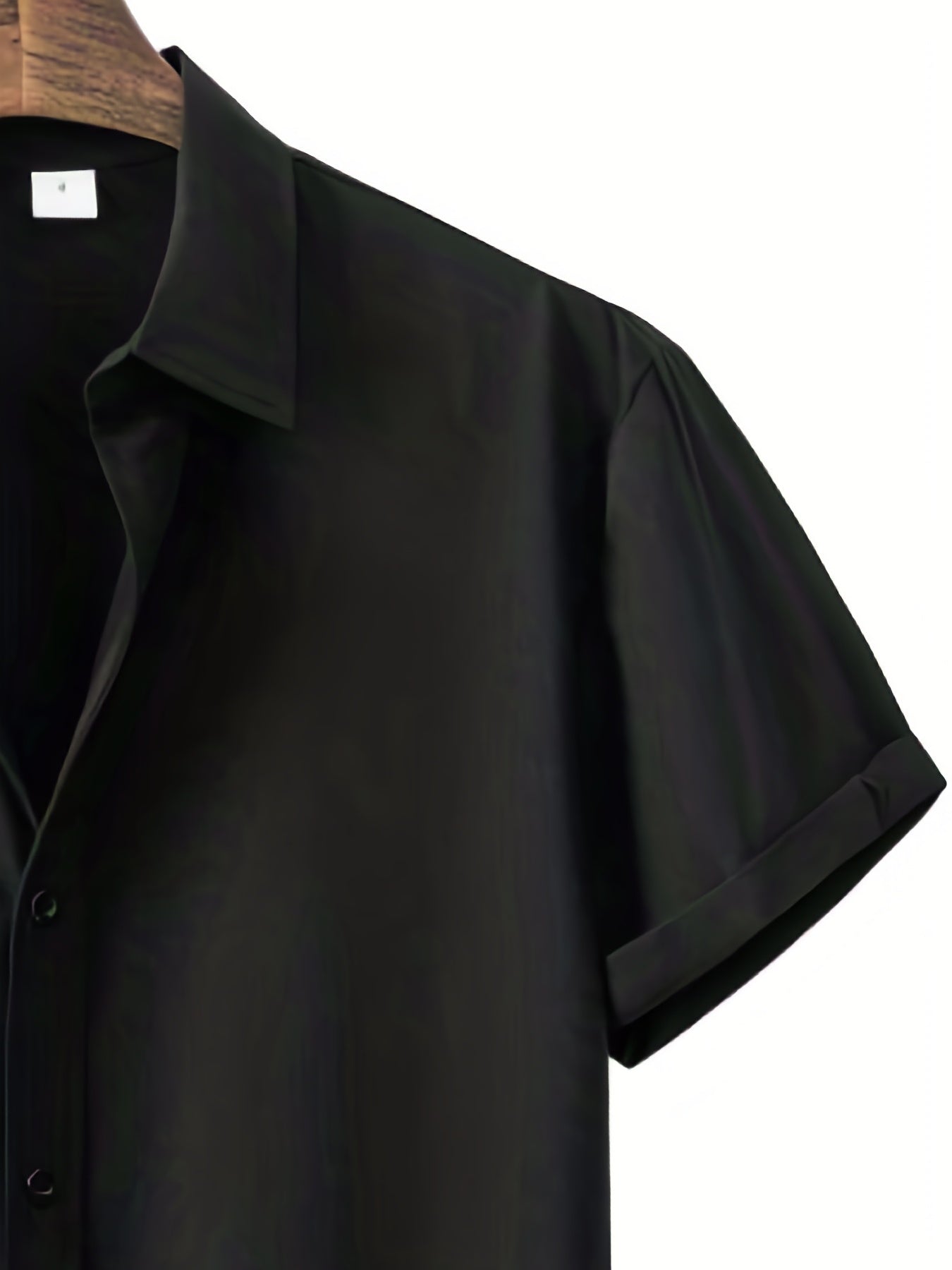 Men's Short Sleeve Lapel Shirt Casual Button Up Tops