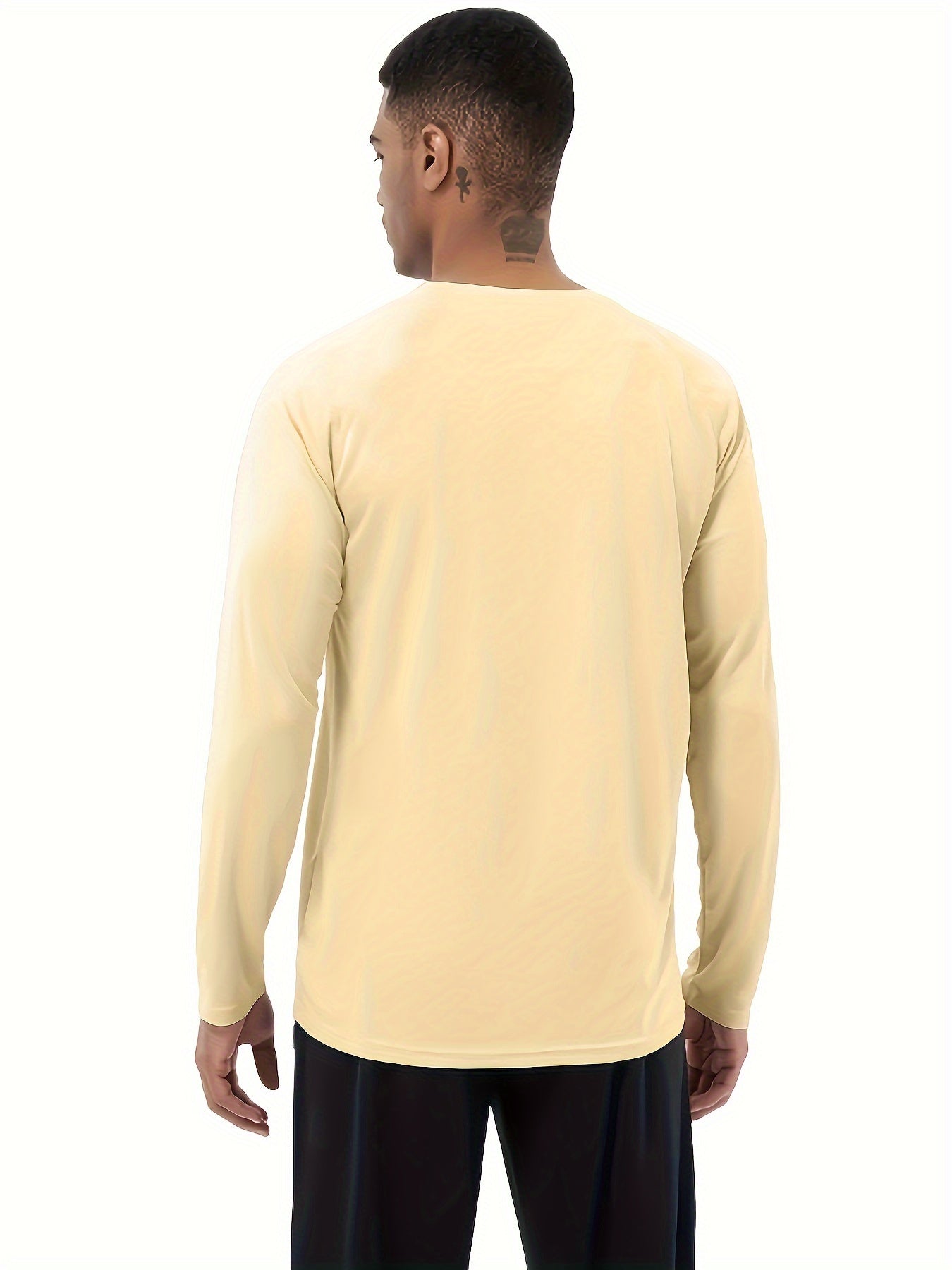 6 Pcs Men's Long Sleeve Comfy T-shirt Casual Tee Men's Summer Clothes