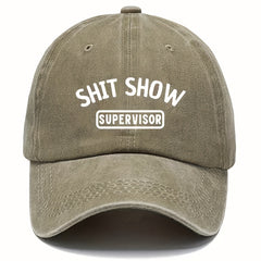 Adjustable Printed Sunscreen Washed Denim Baseball Cap for Outdoor Activities
