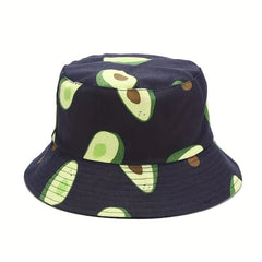 Reversible Bucket Hat Summer Travel Beach Sun Hat Bucket Hat For Men Cotton