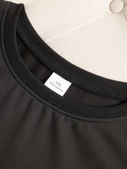 Slogan & Dog Paw Print Long Sleeve Loungewear Top