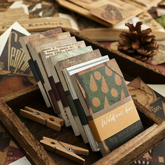 60pcs Retro Plant Background Paper Memo Pad for Journals & Planners