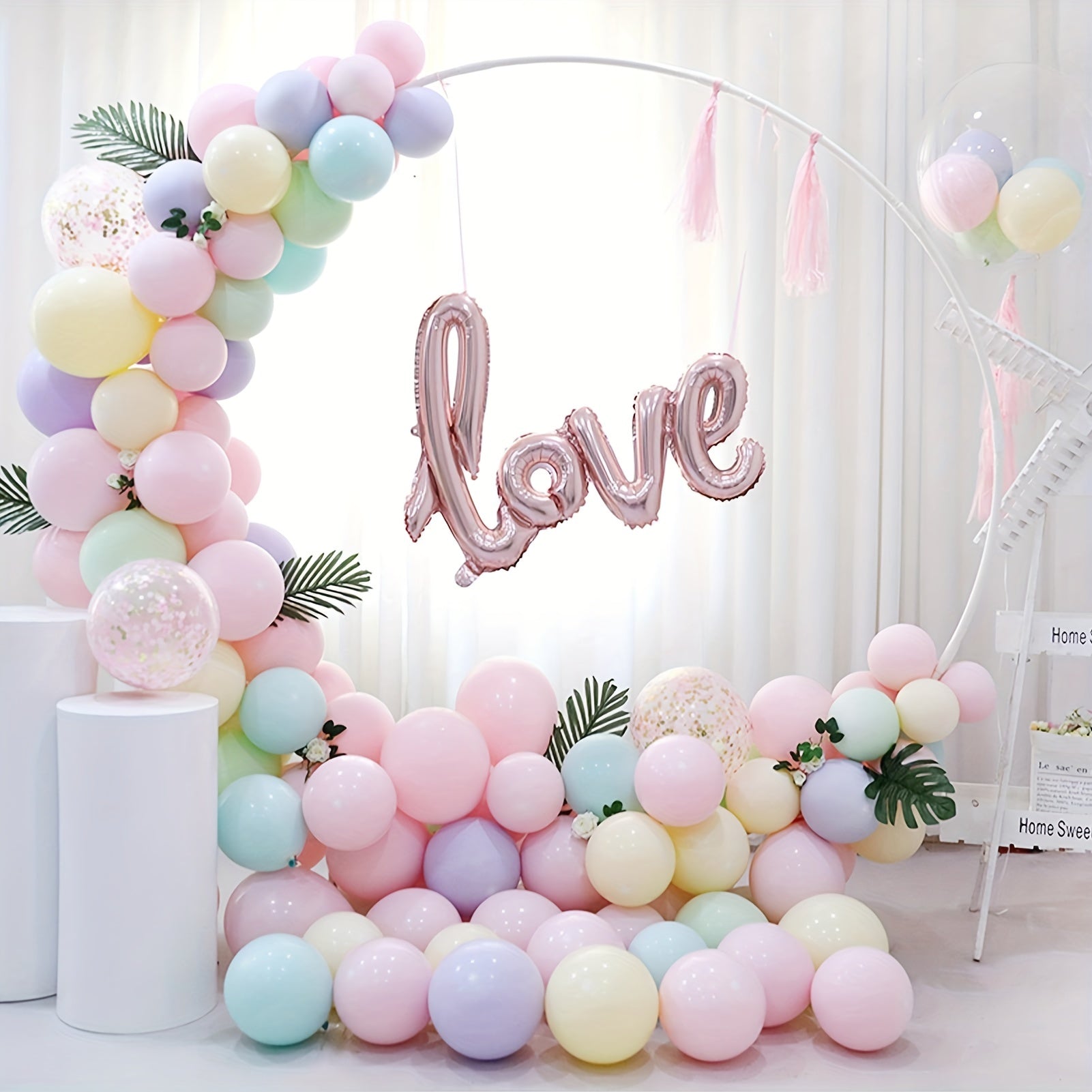 100cm Round Balloon Arch Stand Kit for Wedding Birthday Baby Shower