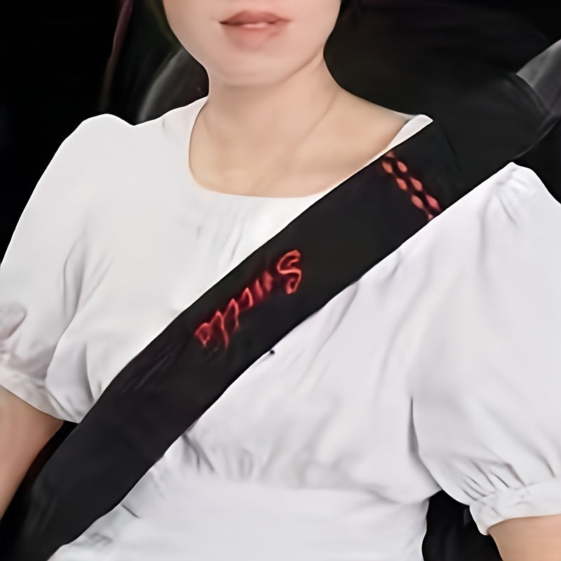 Car Seat Belt Shoulder Protector Embroidered Cover - Universal