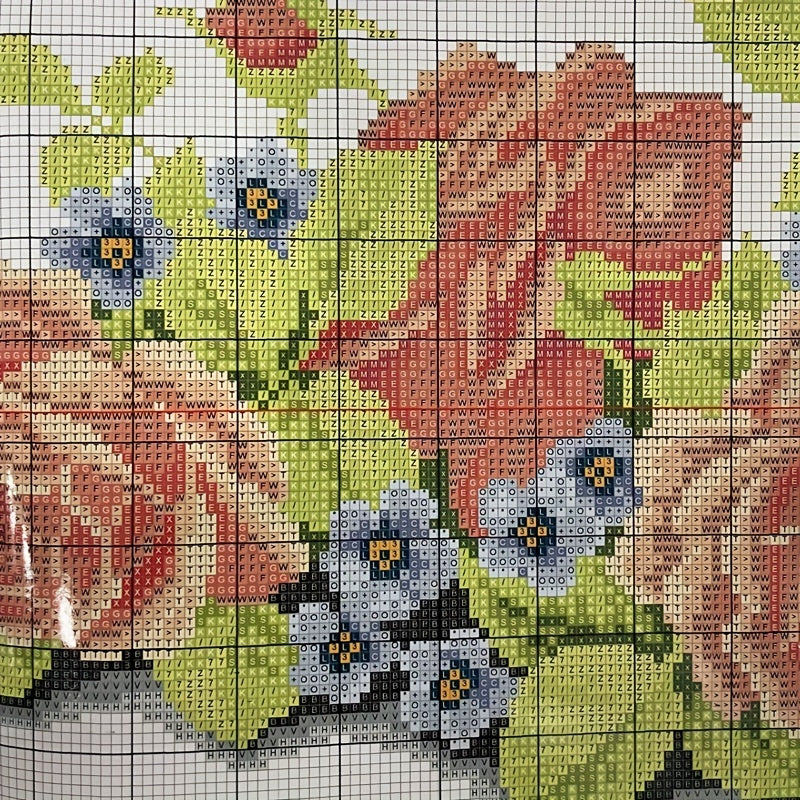 Cross Stitch Living Room Rose Flower Modern Painting Self Embroidery Kit