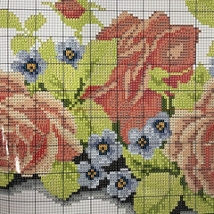 Cross Stitch Living Room Rose Flower Modern Painting Self Embroidery Kit