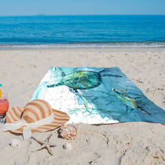 Vintage Sea Turtle Pattern Picnic Mat for Camping Travel