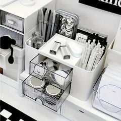 1pc Storage Box Cosmetic Organizer Jewelry Storage Box Desktop Organizer