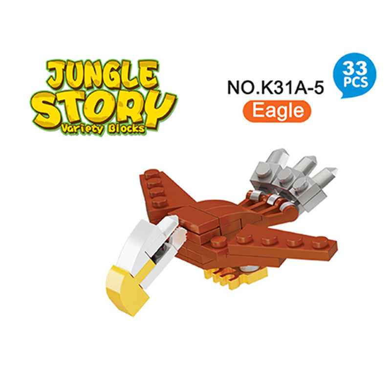 Jungle Adventure Twisted Egg Building Blocks - 6 Styles