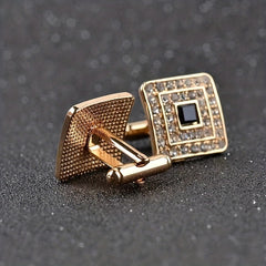 Crystal & Faux Diamond French Cufflinks for Men