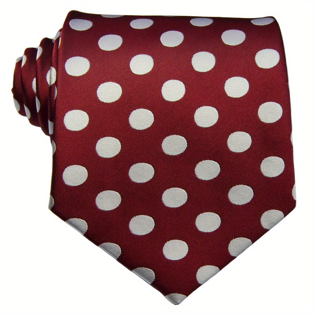 Men's Red Bottom Big Polka Dot Tie
