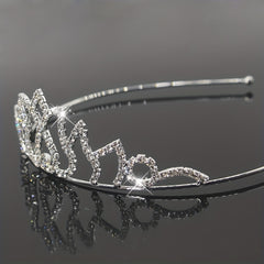 Rhinestone Headband Queen Crown Tiara Head Jewelry Bridal Wedding Hair Accessori