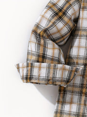 Toddler Boys Plaid Shirts Long Sleeve Button Down Tops