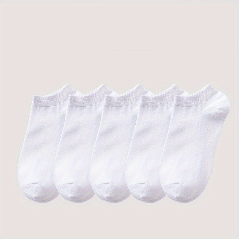 Women's Solid Ankle Socks Soft & Lightweight Sports Stockings