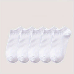 Women's Solid Ankle Socks Soft & Lightweight Sports Stockings