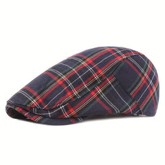 Unisex Checkered Peaked Cap Sunscreen Hat