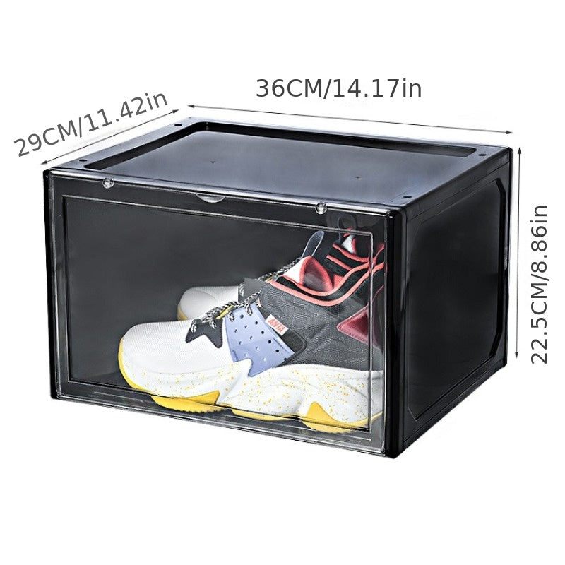 Transparent Shoe Box Plastic Magnetic Door Acrylic Dustproof Shoes Storage