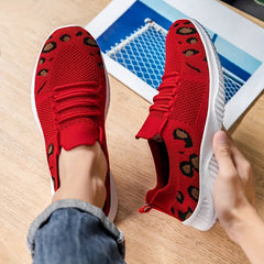 Men's Leopard Pattern Comfy Casual Shoes Non Slip Sneakers For Traveling Jogging