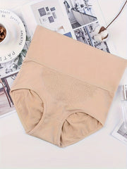 4pcs High Waist Briefs High Stretch Panties Women's Lingerie