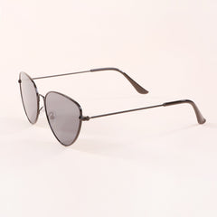 Slim Metal Cat Eye Sunglasses - Neutral Smoke