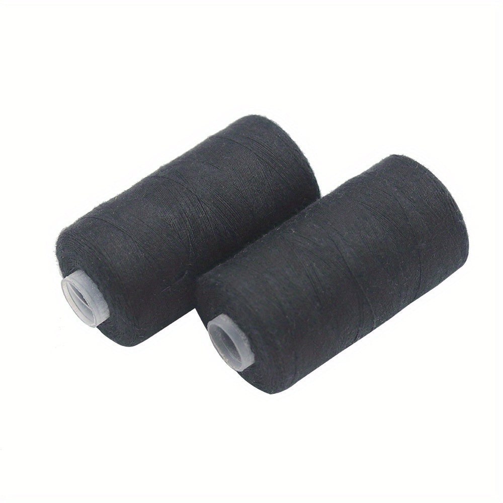 2pcs 500m Polyester Sewing Thread Set, Strong & Durable, for Hand Machines