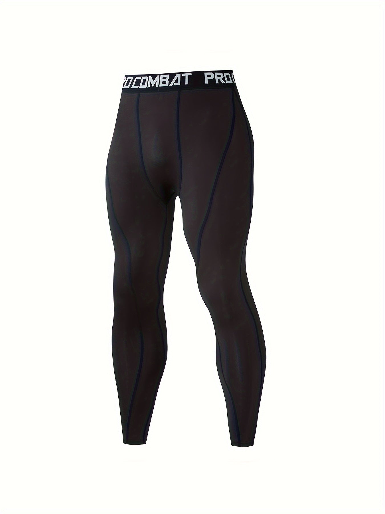 Men's Alphabets Pattern Compression Pants for Outdoor Fitness