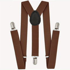 Kids Adjustable Suspenders Y Back With Metal Clips
