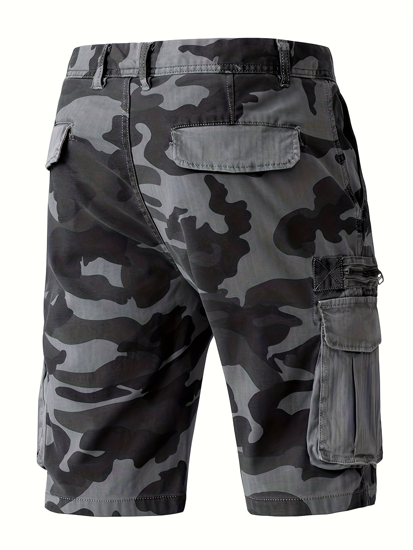 Men s Camo Cargo Shorts Lightweight Flap Pocket Work Outdoors