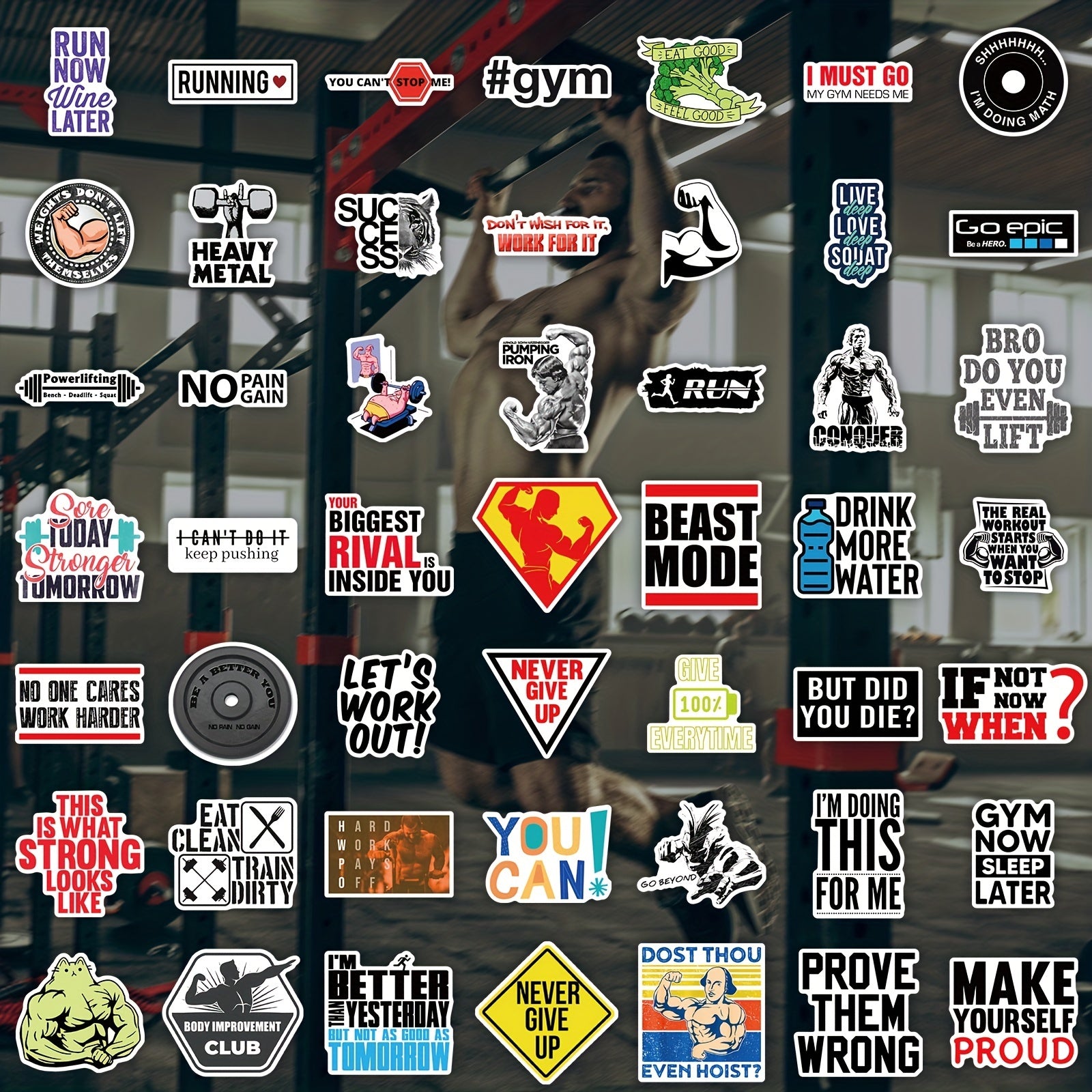 200pcs Fitness Gym Workout Stickers for Planners & Journals Girls Teens
