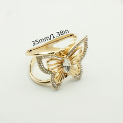 Scarf Ring Clip Rhinestone Butterfly Wrap Holder