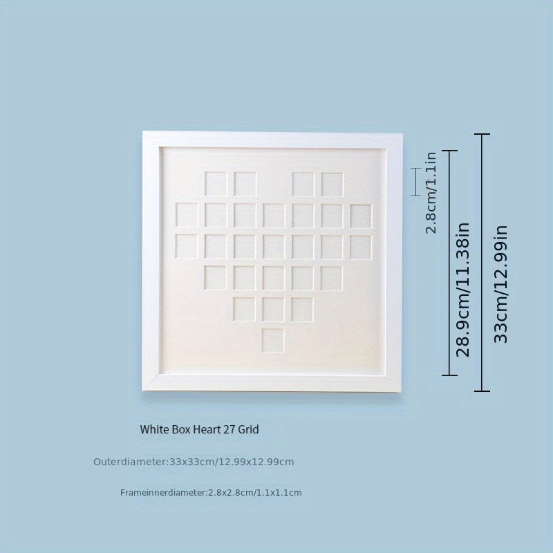 Love Shaped Grid Oil Painting Frame Display Stand DIY Gift