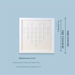 Love Shaped Grid Oil Painting Frame Display Stand DIY Gift