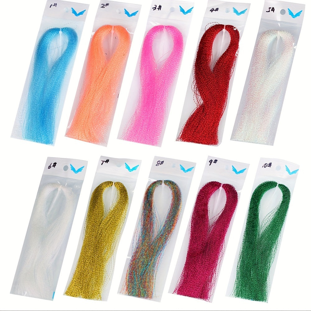 30 Colors Hair Hook Tying Materials Fly Tying Materials Flash Tinsel