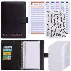 8pcs A6 Waterproof PVC Cash Envelopes for 6 Ring Binder