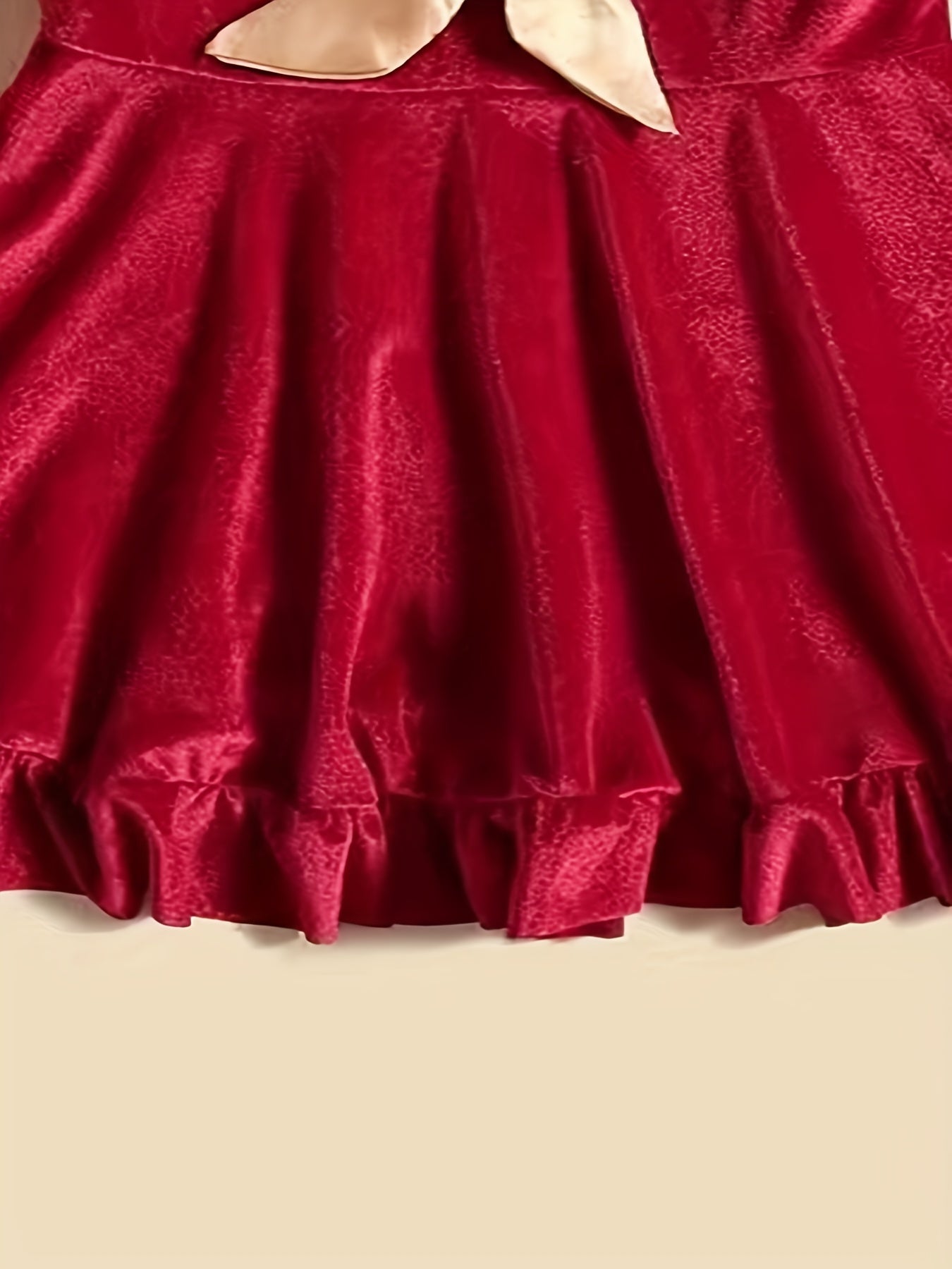 Velvet Christmas Dress For Toddler Kid Girls Party Wear