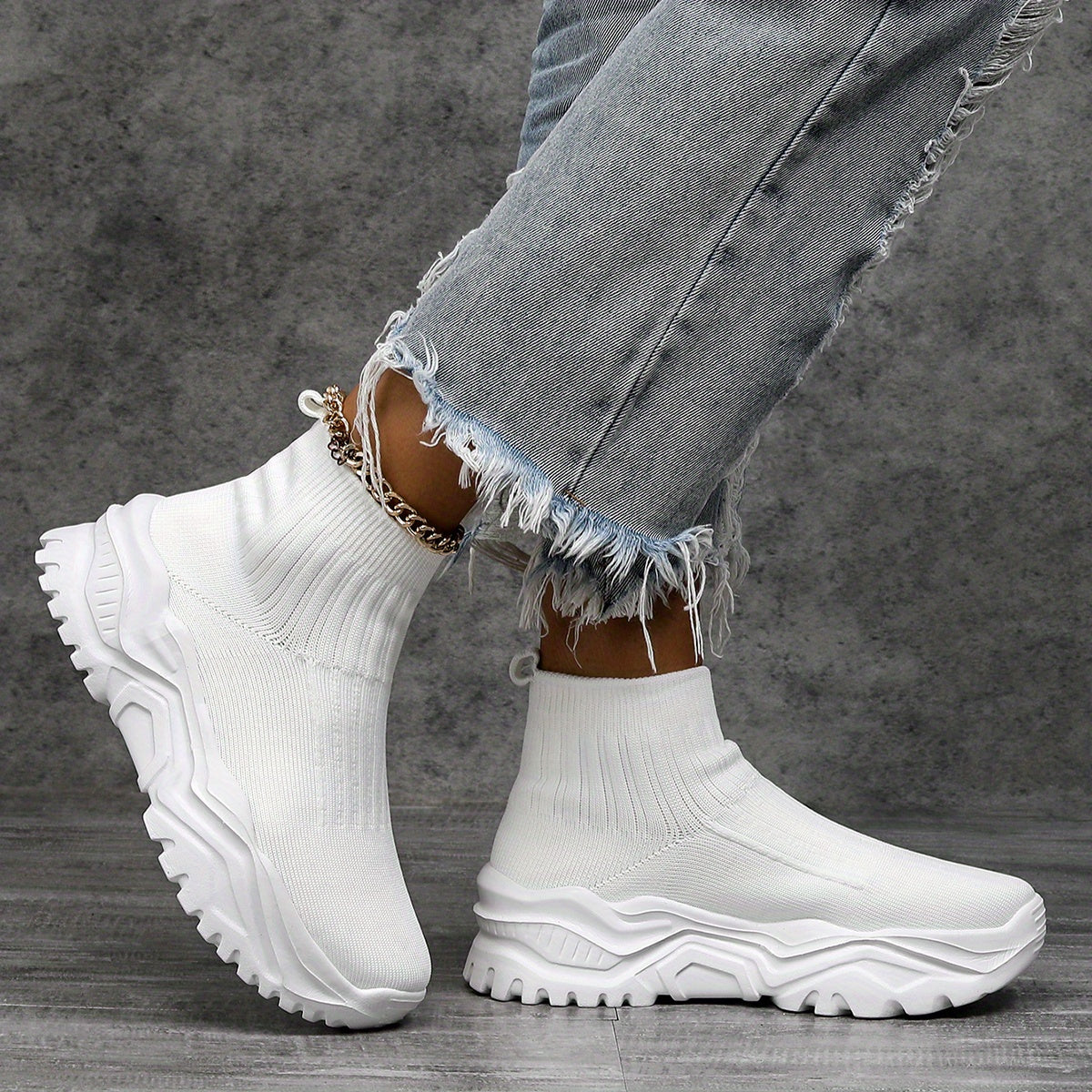 Women's Solid Top Running Shoes Lightweight Sneakers