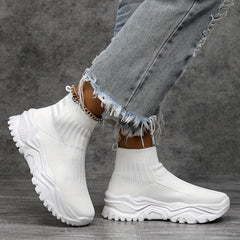 Women's Solid Top Running Shoes Lightweight Sneakers
