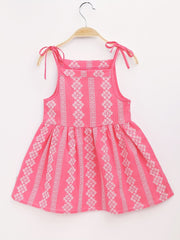 Baby Girls Casual Dress Flower Striped Cami Dress