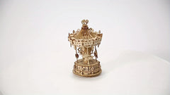 3D Wooden Carousel Jigsaw Puzzle DIY Assembly Model Creative Toy
