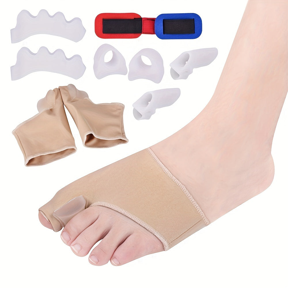 9pcs Silica Gel Toe Separators for Foot Health