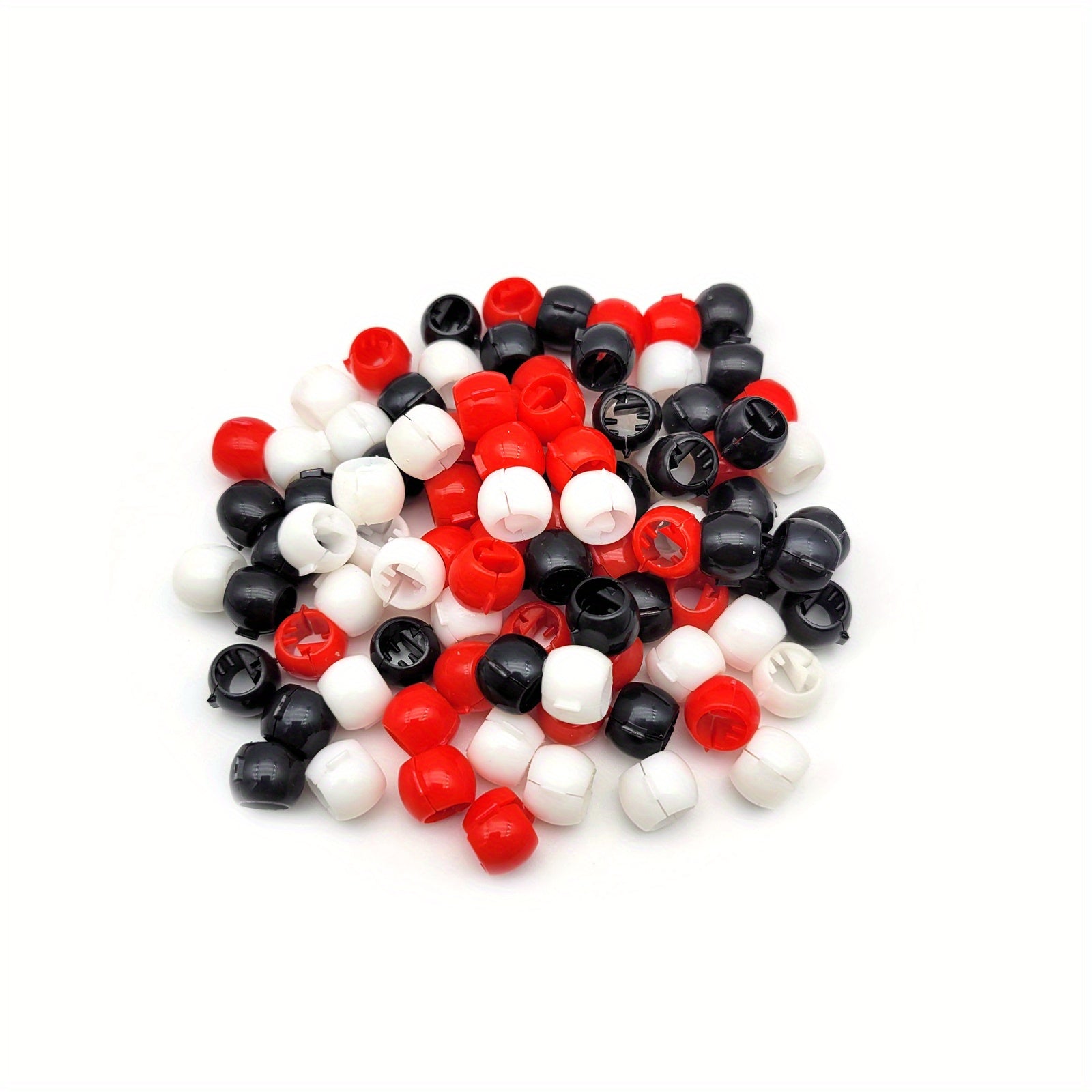 50pcs Mini Hair Claw Clip Plastic Braid Bead Head Ornament for Baby Girls